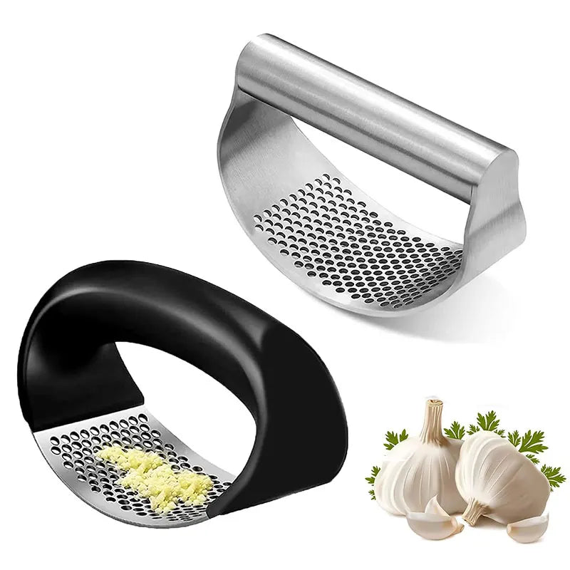 ESMAGADOR DE ALHO MULTIUSO ( Multi-Function Manual Garlic Press, Aço inoxidável curvo imprensa, moagem Slicer, Chopper, Home Cooking Gadgets Ferramenta )