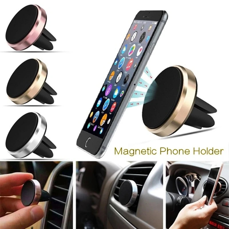 Suporte de telefone magnético universal para carro, Air Vent Mount, Suporte para Smartphone móvel, Suporte magnético para iPhone 7, 8, X, 13, 14, A2